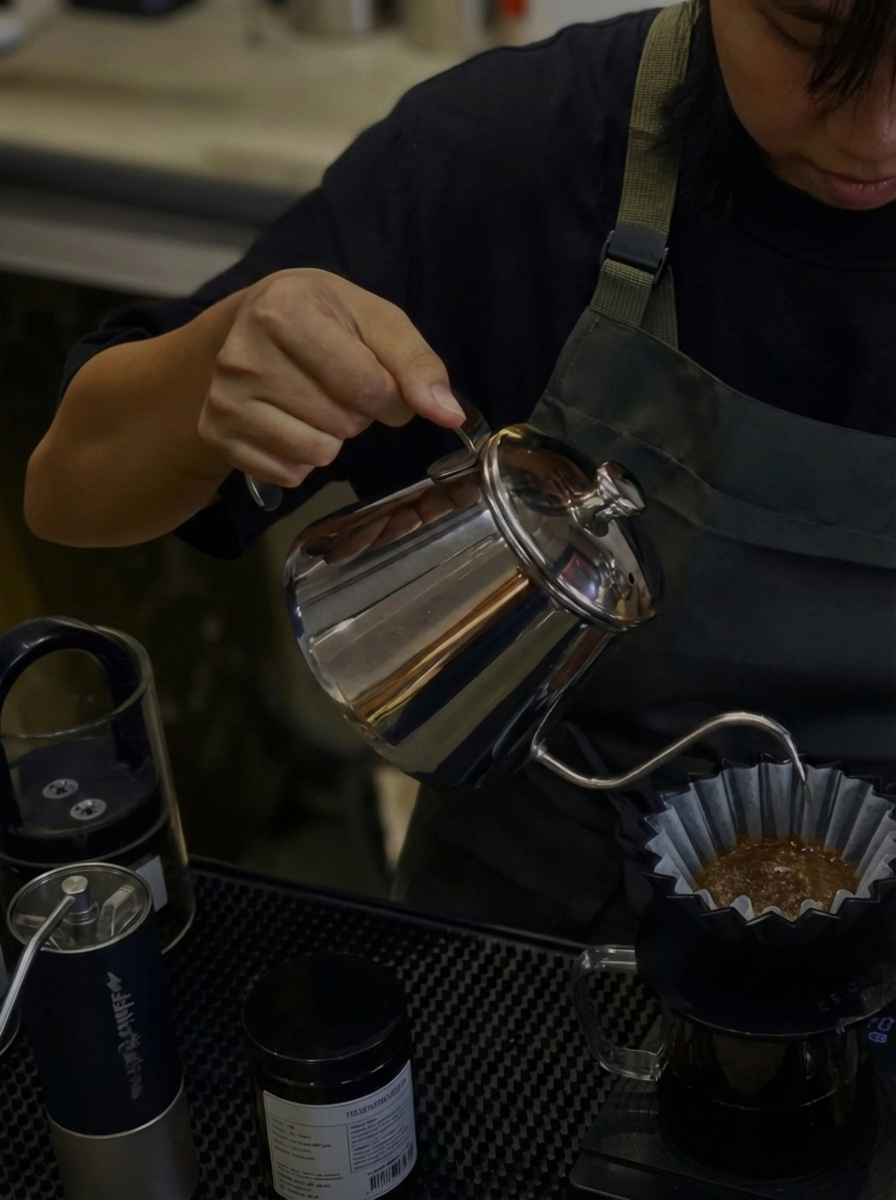Barista at work